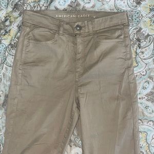 High waisted, curvy, stretch, khaki pants from American Eagle
